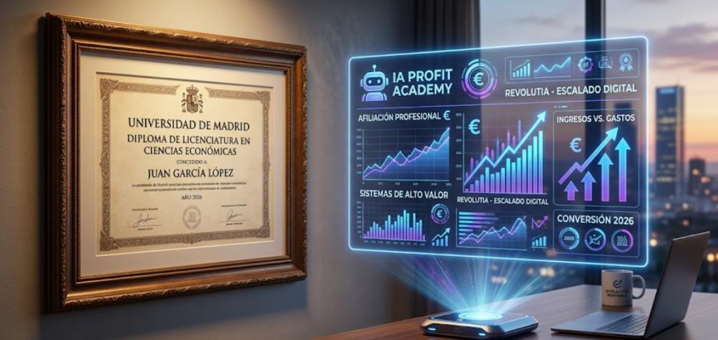 Contraste entre título universitario tradicional y habilidades digitales de alto valor 2026.