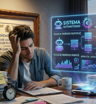 Autónomo atrapado en tareas manuales frente a un sistema de negocio automatizado 2026.