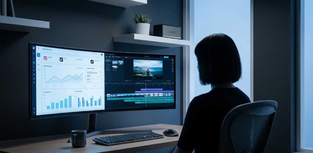 chica sentada frente a su pc