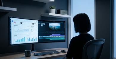 chica sentada frente a su pc